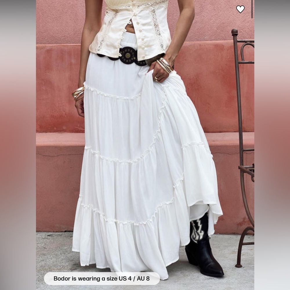 Princess Polly Miriah Maxi Skirt White